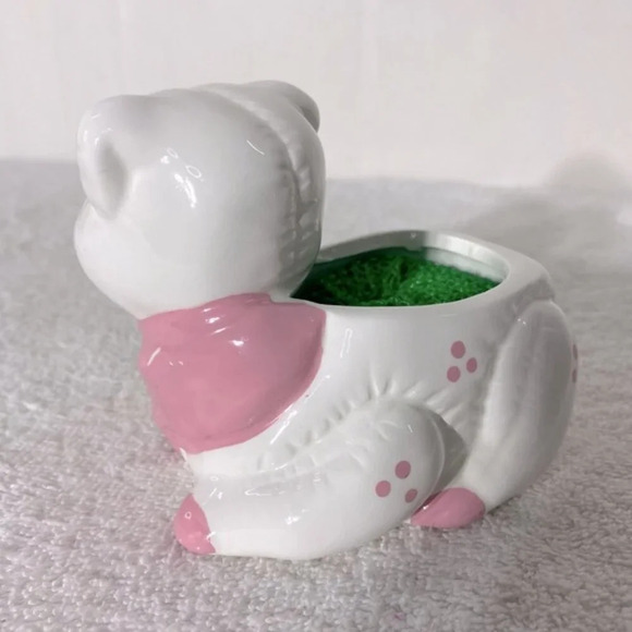 Vintage Ceramic Pig Sponge  Holder Soap Dish Trinket Dish - Picture 8 of 13